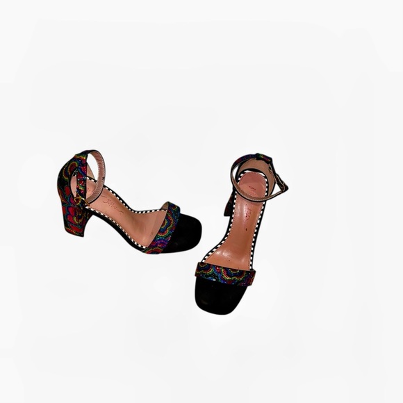 Betsey Johnson Multicolor Beaded Women's Sandals Cicely Block Heel Dress 8.5 - Picture 2 of 8